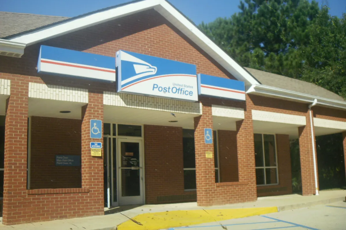 The exterior of the post office in Point Clear, Alabama